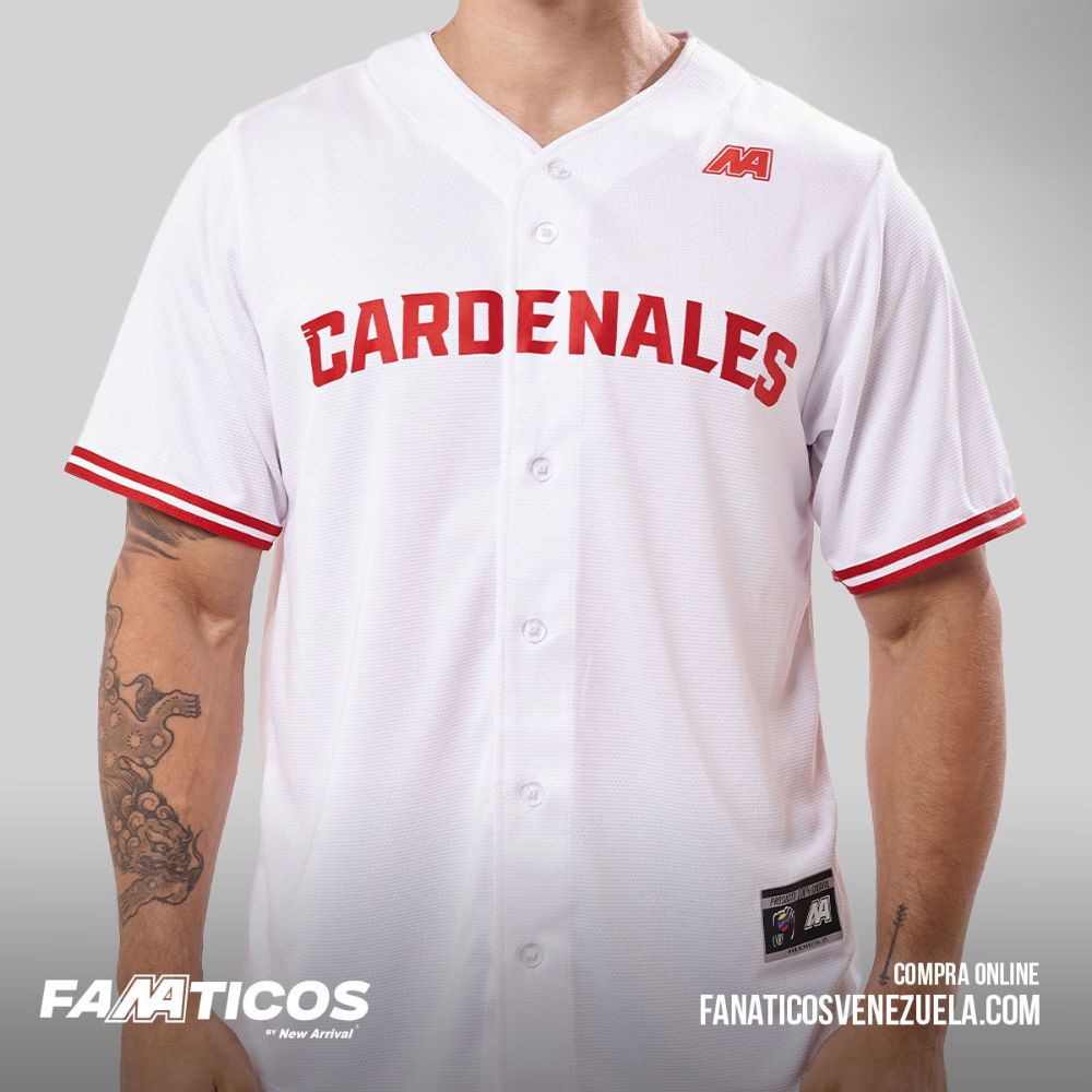 8 Jersey Oficial Cardenales De Lara Home Club - Blanco - Imagen 1