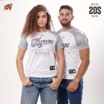 Franelas Unisex Tigres De Aragua  Colección New Arrival  Blanco/Gris