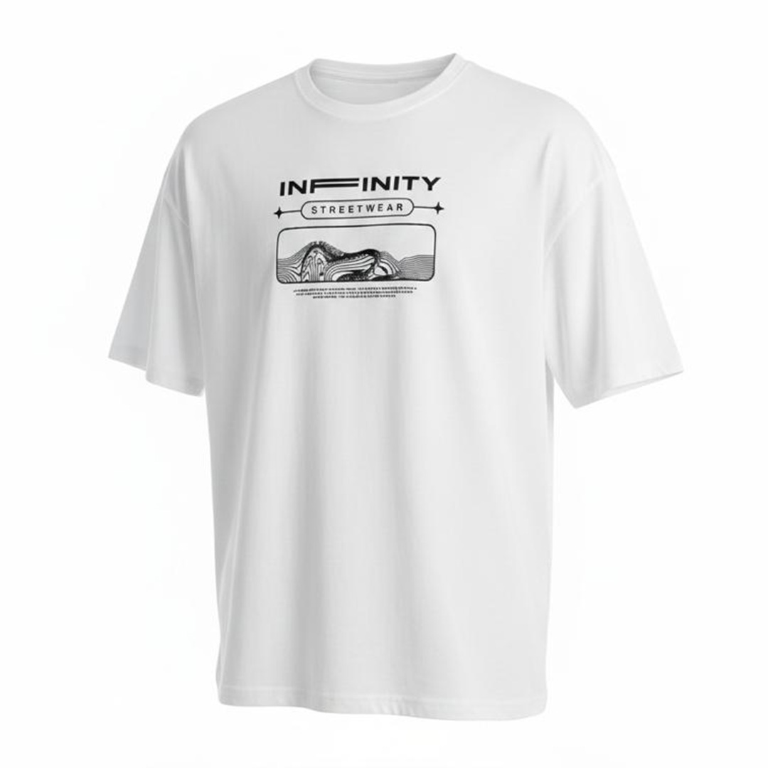 na18 Franela oversize Colección Urban sport Infinity White - Imagen 1