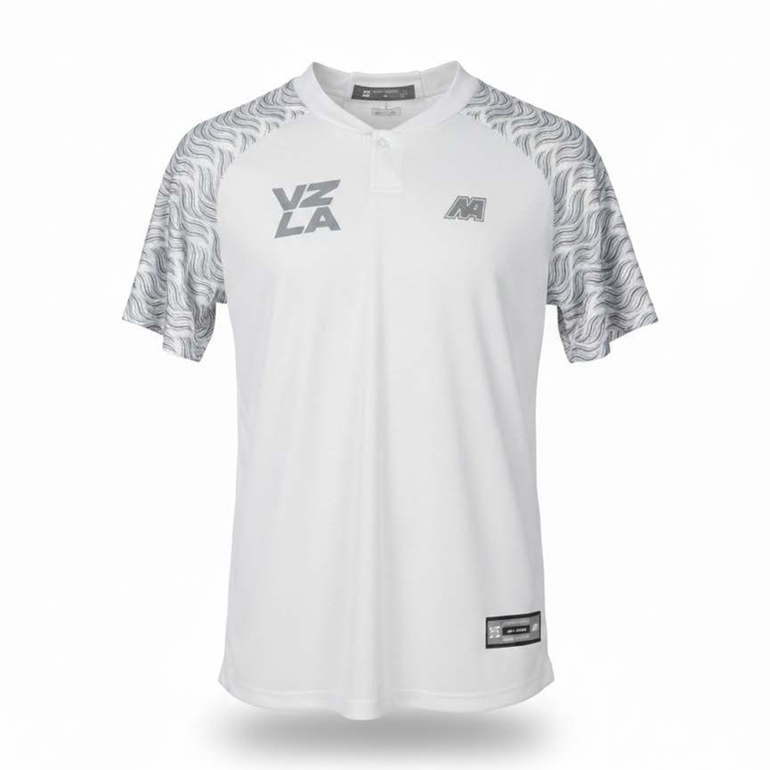 na63 Franela cuello Mao colección VZLA Grey - Imagen 1