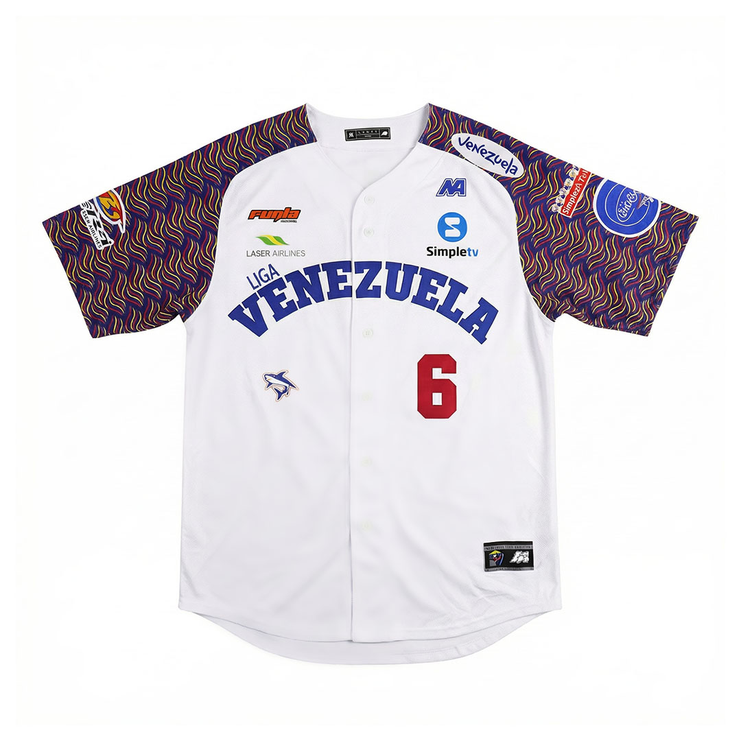 nanew-5 Camisa Serie del Caribe 2024 Venezuela con Sponsor - Imagen 1